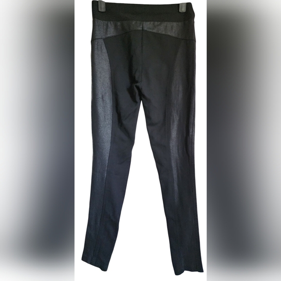 INC International Concepts Black Stretch Knit Pants Insets Women's 0 - Picture 2 of 9